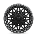 MSA Offroad Wheels - MA53 BOLO UTV BEADLOCK - Black - Matte Black W/ Gl-Gunmetal Rg - 15" x 7", 38 Offset, 4x156 (Bolt pattern), 115.1mm HUB