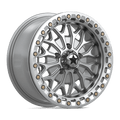 MSA Offroad Wheels - MA53 BOLO UTV BEADLOCK - Silver - Gloss Silver W/ Machined Face - 15" x 7", 38 Offset, 5x114.3 (Bolt pattern), 72.56mm HUB