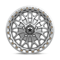 MSA Offroad Wheels - MA53 BOLO UTV BEADLOCK - Silver - Gloss Silver W/ Machined Face - 15" x 7", 38 Offset, 5x114.3 (Bolt pattern), 72.56mm HUB