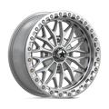 MSA Offroad Wheels - MA53 BOLO UTV BEADLOCK - Silver - Gloss Silver W/ Machined Face - 18" x 7", 10 Offset, 4x156 (Bolt pattern), 115.1mm HUB