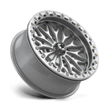 MSA Offroad Wheels - MA53 BOLO UTV BEADLOCK - Silver - Gloss Silver W/ Machined Face - 18" x 7", 10 Offset, 4x137 (Bolt pattern), 96mm HUB