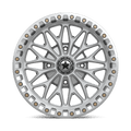 MSA Offroad Wheels - MA53 BOLO UTV BEADLOCK - Silver - Gloss Silver W/ Machined Face - 18" x 7", 10 Offset, 4x137 (Bolt pattern), 96mm HUB