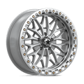 MSA Offroad Wheels - MA53 BOLO UTV BEADLOCK - Silver - Gloss Silver W/ Machined Face - 18" x 7", 10 Offset, 5x114.3 (Bolt pattern), 72.56mm HUB