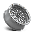 MSA Offroad Wheels - MA53 BOLO UTV BEADLOCK - Silver - Gloss Silver W/ Machined Face - 18" x 7", 10 Offset, 5x114.3 (Bolt pattern), 72.56mm HUB