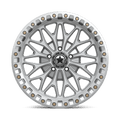 MSA Offroad Wheels - MA53 BOLO UTV BEADLOCK - Silver - Gloss Silver W/ Machined Face - 18" x 7", 10 Offset, 5x114.3 (Bolt pattern), 72.56mm HUB