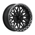 MSA Offroad Wheels - MA53 BOLO UTV BEADLOCK - Black - Matte Black W/ Gl-Gunmetal Rg - 18" x 7", 10 Offset, 5x114.3 (Bolt pattern), 72.56mm HUB