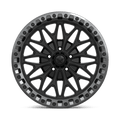 MSA Offroad Wheels - MA53 BOLO UTV BEADLOCK - Black - Matte Black W/ Gl-Gunmetal Rg - 18" x 7", 10 Offset, 5x114.3 (Bolt pattern), 72.56mm HUB