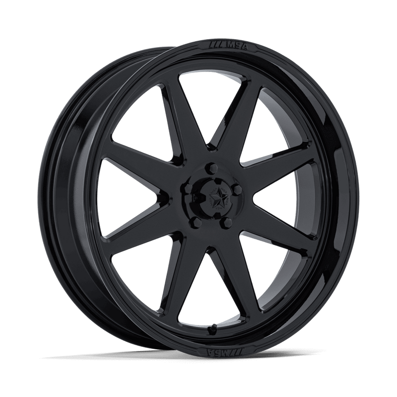 MSA Offroad Wheels - SPARK - Black - Gloss Black - 22" x 7", 0 Offset, 5x114.3 (Bolt pattern), 72.56mm HUB