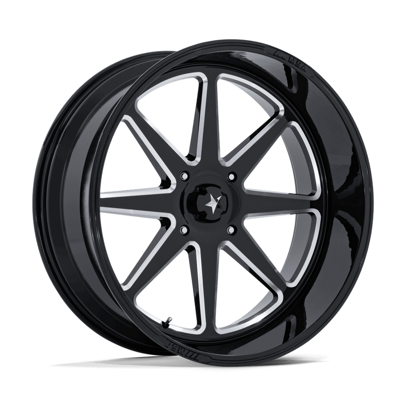 MSA Offroad Wheels - SPARK - Black - Gloss Black Milled - 24" x 10", -25 Offset, 4x156 (Bolt pattern), 115.10mm HUB