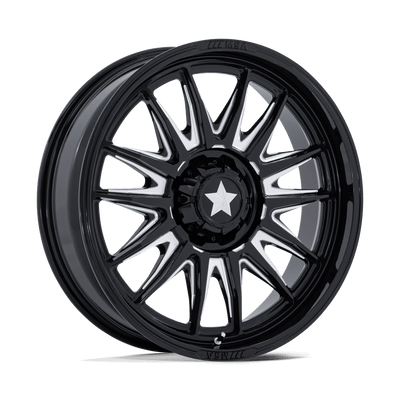 MSA Offroad Wheels - COMMANDER - Black - Gloss Black Milled - 18" x 7", 10 Offset, 4x137/156 (Bolt pattern), 110.10mm HUB