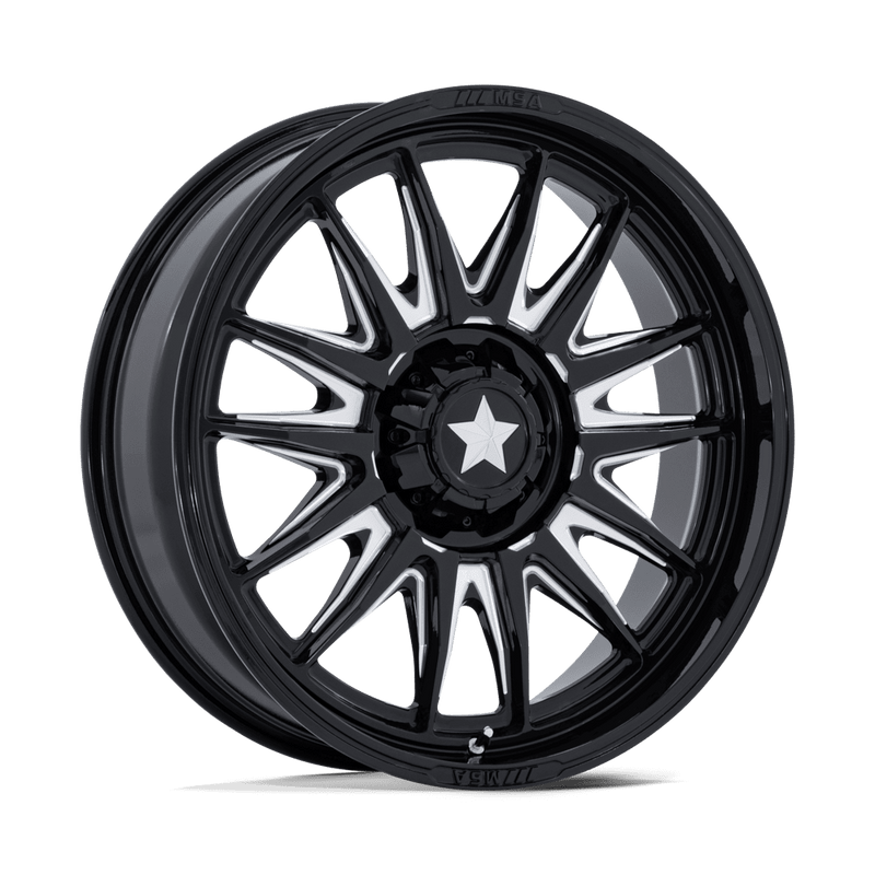 MSA Offroad Wheels - COMMANDER - Black - Gloss Black Milled - 18" x 7", 10 Offset, 5x114.3 (Bolt pattern), 72.56mm HUB