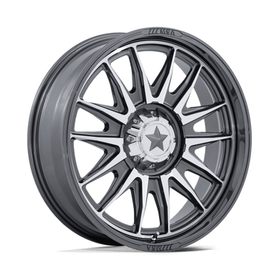 MSA Offroad Wheels - COMMANDER - Grey - Platinum with Machined Face - 15" x 7", 10 Offset, 5x114.3 (Bolt pattern), 72.56mm HUB