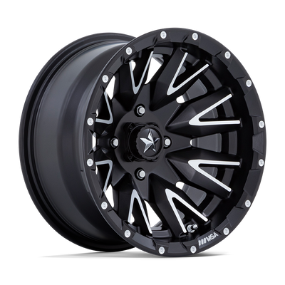 MSA Offroad Wheels - M49 CREED - Black - Matte Black Machined - 15" x 7", 10 Offset, 4x137 (Bolt pattern), 96.0mm HUB