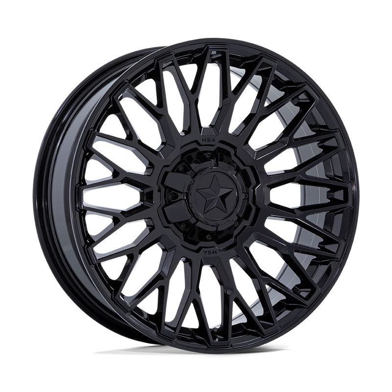MSA Offroad Wheels - M50 CLUBBER - Black - Matte Black Ddt - 20" x 7", 0 Offset, 4x137/156 (Bolt pattern), 110.1mm HUB