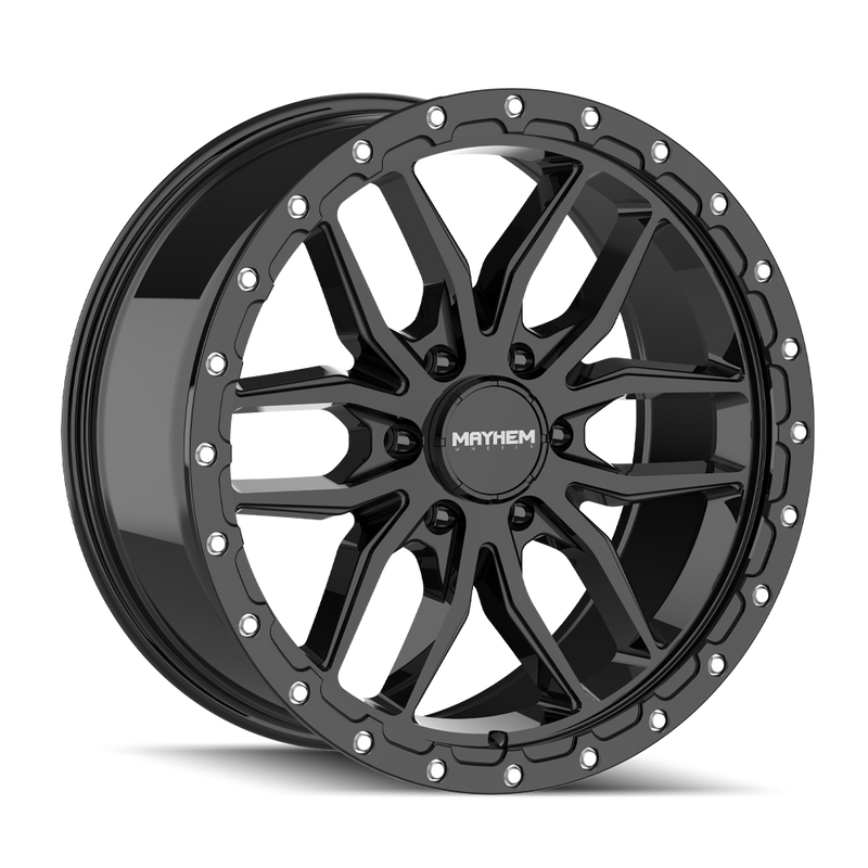 Mayhem - VECTOR - Black - Gloss Black - 20" x 9", 18 Offset, 6x135 (Bolt pattern), 87.10mm HUB