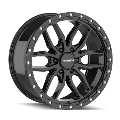 Mayhem - VECTOR - Black - Gloss Black - 17" x 9", 18 Offset, 6x135 (Bolt pattern), 87.10mm HUB