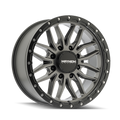 Mayhem - VECTOR - Gunmetal - Matte Gunmetal Black Lip - 17" x 9", 18 Offset, 8x180 (Bolt pattern), 124.10mm HUB