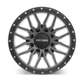 Mayhem - VECTOR - Gunmetal - Matte Gunmetal Black Lip - 17" x 9", 18 Offset, 8x165.1 (Bolt pattern), 125.20mm HUB