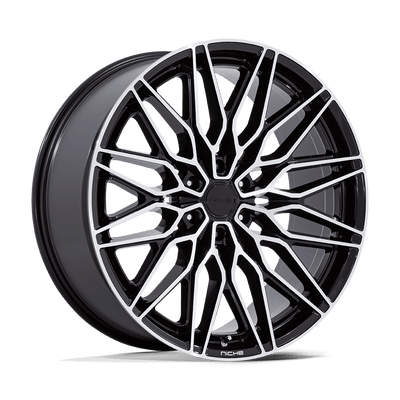 Niche - NC278 CALABRIA 6 - Black - Gloss Black Machined - 20" x 9.5", 30 Offset, 6x135 (Bolt pattern), 87.1mm HUB