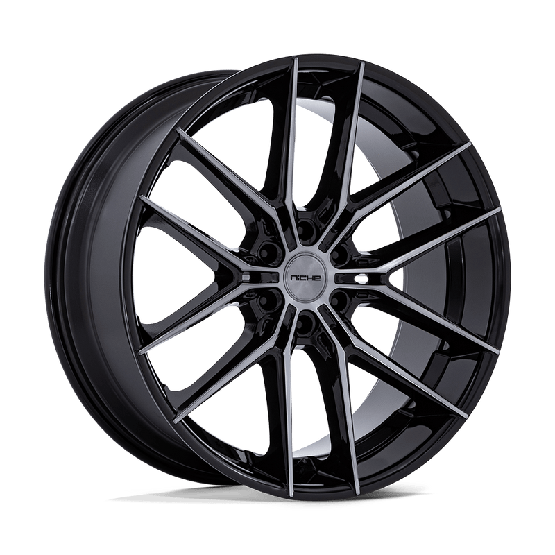 Niche - NC280 PRODIGY 6 - Black - Gloss Black Dark Tinted Clear - 26" x 10", 25 Offset, 6x135 (Bolt pattern), 87.10mm HUB