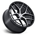 Niche - NC286 RIVIERA - Black - Gloss Black W/ Machined Face - 22" x 9", 20 Offset, 5x112 (Bolt pattern), 72.56mm HUB