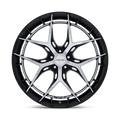 Niche - NC286 RIVIERA - Black - Gloss Black W/ Machined Face - 20" x 9.5", 15 Offset, 5x115 (Bolt pattern), 72.56mm HUB