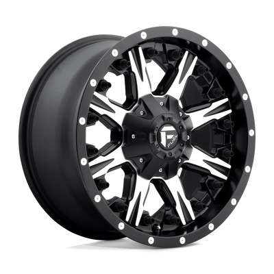 Fuel - D541 NUTZ - Black - Matte Black Machined - 20" x 9", 20 Offset, 5x139.7/150 (Bolt pattern), 110.1mm HUB