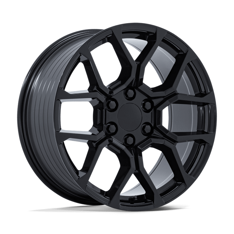 OE Creations - PR233 - Black - Gloss Black - 22" x 9", 28 Offset, 6x139.7 (Bolt pattern), 78.1mm HUB