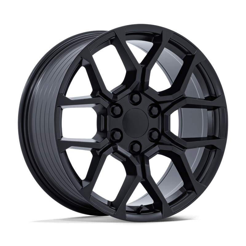 OE Creations - PR233 - Black - Satin Black - 22" x 9", 28 Offset, 6x139.7 (Bolt pattern), 78.1mm HUB
