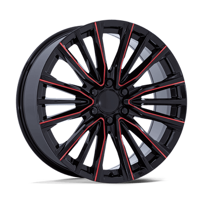 OE Creations - PR223 - Black - Gloss Black Milled Red - 26" x 10", 28 Offset, 6x139.7 (Bolt pattern), 78.1mm HUB