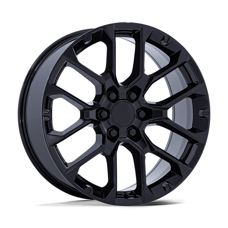 OE Creations - PR224 - Black - Gloss Black - 22" x 9", 28 Offset, 6x139.7 (Bolt pattern), 78.1mm HUB