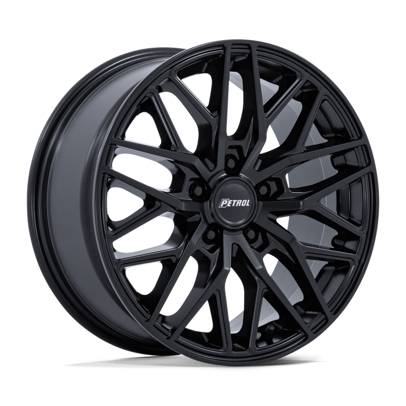 Petrol Wheels - P3E - Black - Matte Black - 17" x 8", 35 Offset, 5x100 (Bolt pattern), 72.56mm HUB