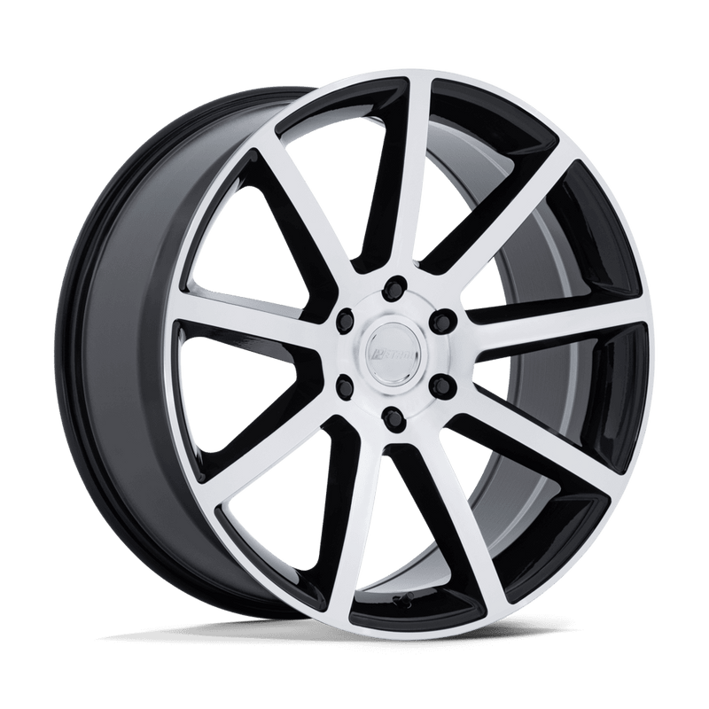 Petrol Wheels - P6E - Black - Gloss Black with Machined Face - 20" x 9.5", 30 Offset, 6x135 (Bolt pattern), 87.1mm HUB