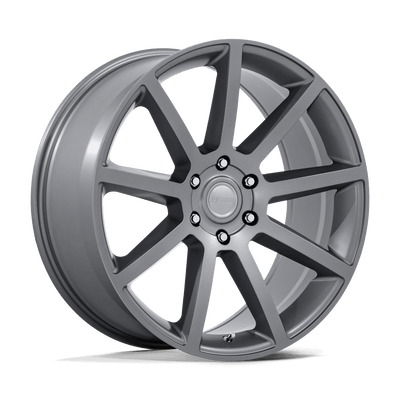 Petrol Wheels - P6E - Gunmetal - Matte Gunmetal - 22" x 9.5", 25 Offset, 6x139.7 (Bolt pattern), 106.1mm HUB