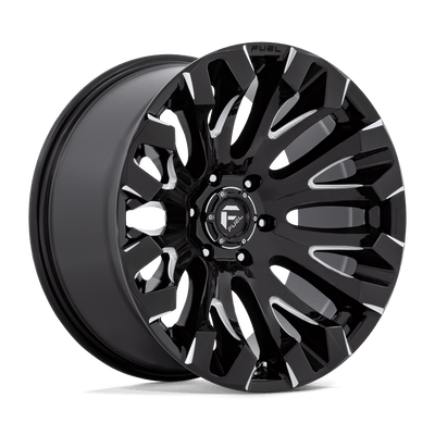 Fuel - D828 QUAKE - Black - Gloss Black Milled - 20" x 9", 1 Offset, 5x114.3 (Bolt pattern), 72.56mm HUB