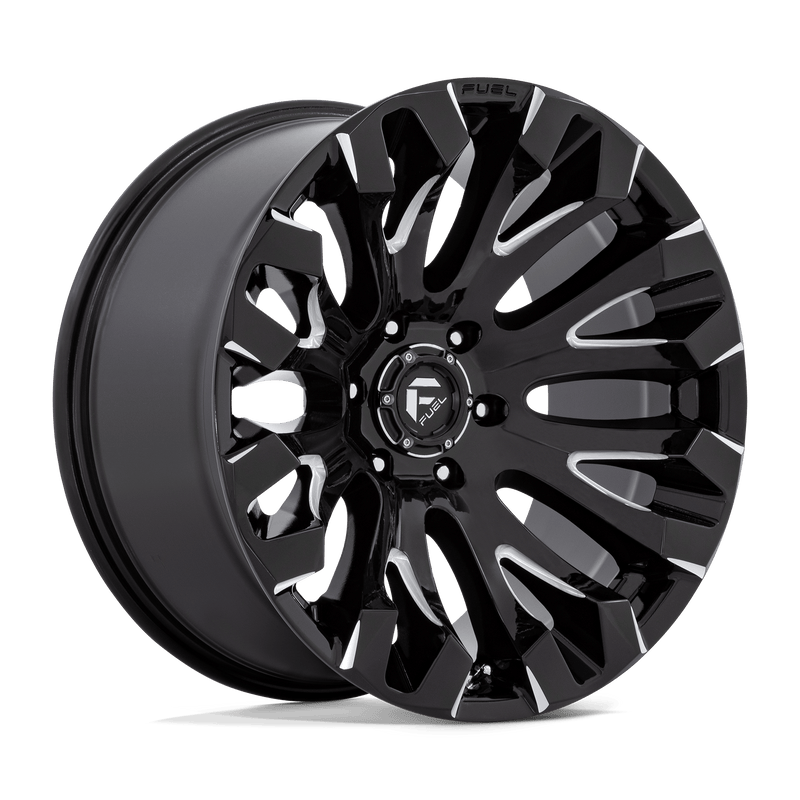 Fuel - D828 QUAKE - Black - Gloss Black Milled - 20" x 9", 1 Offset, 5x114.3 (Bolt pattern), 72.56mm HUB