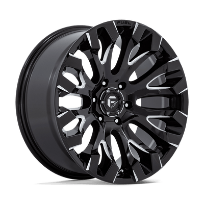 Fuel - D828 QUAKE - Black - Gloss Black Milled - 20" x 9", 1 Offset, 6x139.7 (Bolt pattern), 106.1mm HUB