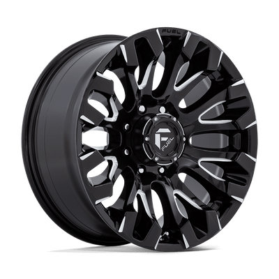 Fuel - D828 QUAKE - Black - Gloss Black Milled - 20" x 9", 1 Offset, 8x170 (Bolt pattern), 125.1mm HUB