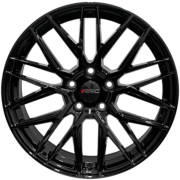 RAC Replica - RR07 - Black - Gloss Black - 20" x 8.5", 40 Offset, 5x114.3 (Bolt Pattern), 73.1mm HUB
