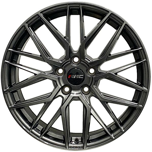 RAC Replica - RR07 - Grey - Titanium - 20" x 9", 25 Offset, 5x112 (Bolt Pattern), 66.6mm HUB