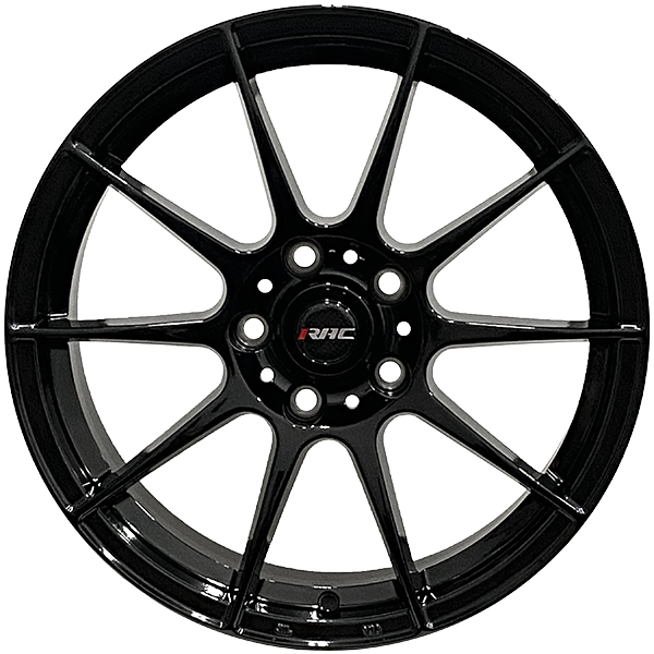RAC Replica - RR15 - Black - Gloss Black - 17" x 7.5", 40 Offset, 5x100 (Bolt Pattern), 73.1mm HUB