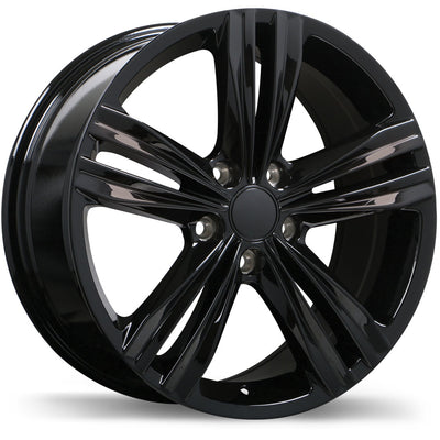 Replika - R205A - Black - Gloss Black - 18" x 8", 33 Offset, 5x112 (Bolt Pattern), 57.1mm HUB