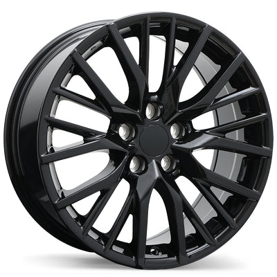 Replika - R224 - Black - Gloss Black - 18" x 8", 30 Offset, 5x114.3 (Bolt pattern), 60.1mm HUB