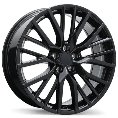 Replika - R224 - Black - Gloss Black - 20" x 8", 30 Offset, 5x114.3 (Bolt pattern), 60.1mm HUB