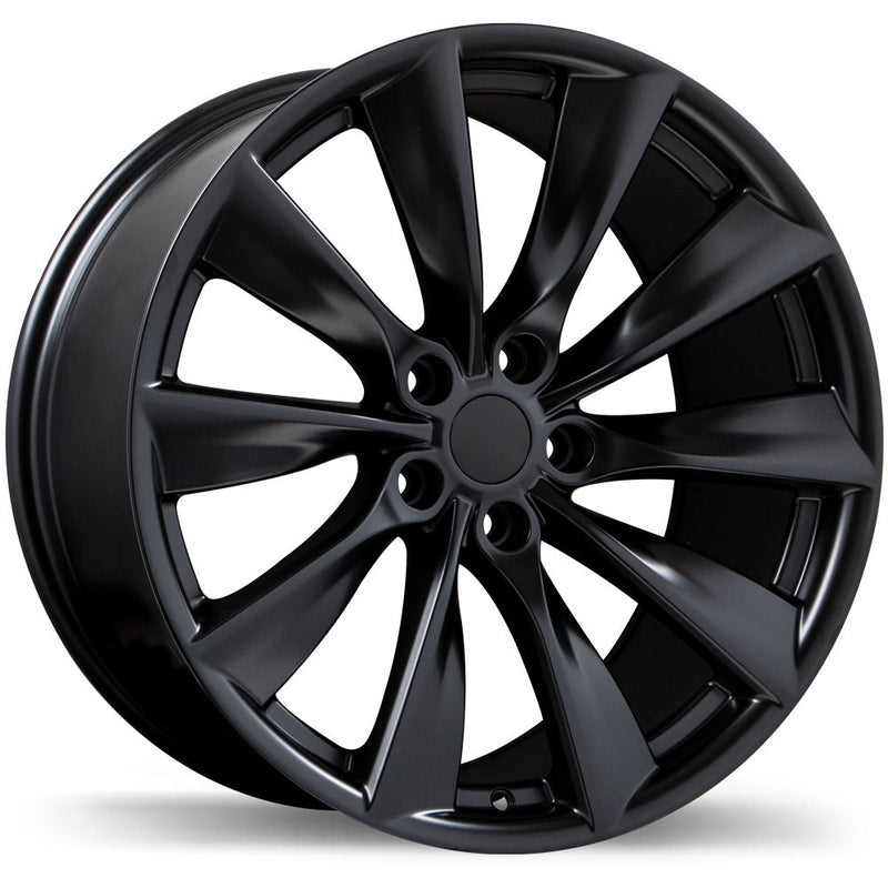Replika - R241B - Black - Satin Black - 19" x 9.5", 45 Offset, 5x114.3 (Bolt pattern), 66.10mm HUB