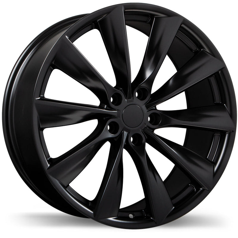Replika - R241B - Black - Satin Black - 19" x 8.5", 40 Offset, 5x114.3 (Bolt pattern), 66.10mm HUB