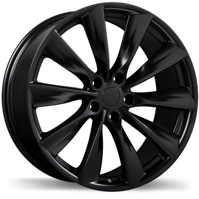 Replika - R241B - Black - Satin Black - 18" x 8.5", 40 Offset, 5x114.3 (Bolt pattern), 67.10mm HUB