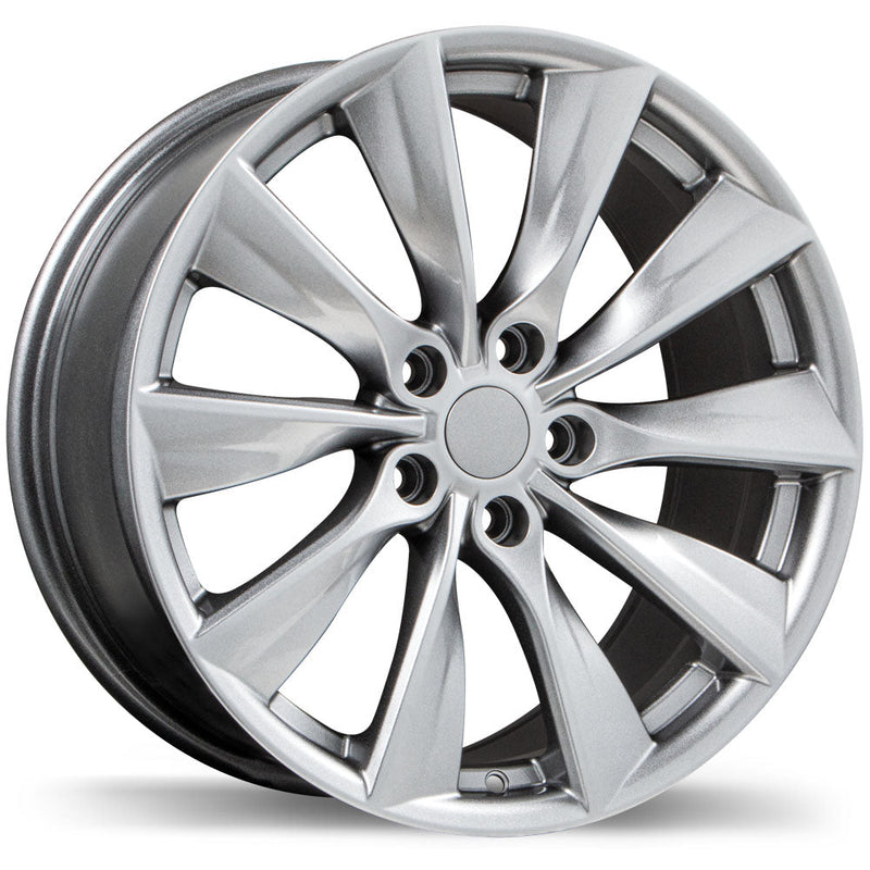Replika - R241B - Silver - Gloss Silver - 18" x 8.5", 40 Offset, 5x114.3 (Bolt pattern), 66.10mm HUB