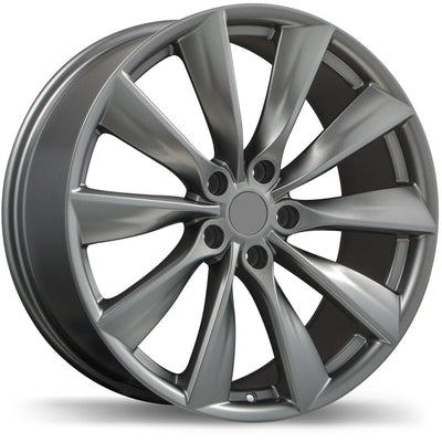 Replika - R241B - Grey - Space Grey - 19" x 8.5", 40 Offset, 5x114.3 (Bolt pattern), 70.60mm HUB