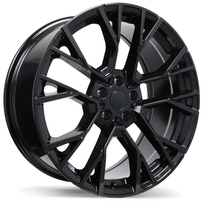 Replika - R253A - Black - Gloss Black - 20" x 9", 30 Offset, 5x112 (Bolt pattern), 66.60mm HUB